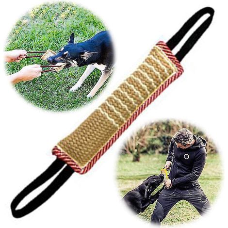 Coussin à mâcher pour chien, jouet à mâcher en jute, jouet à tirer à la corde pour chien, ensemble de bâtonnets à mâcher résistants, équipement de jeu interactif - a3 (1/5)