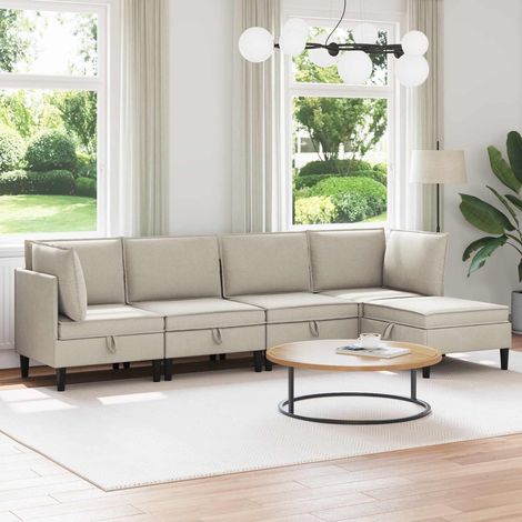 Juego de muebles de salón 5 pcs Avena Tela