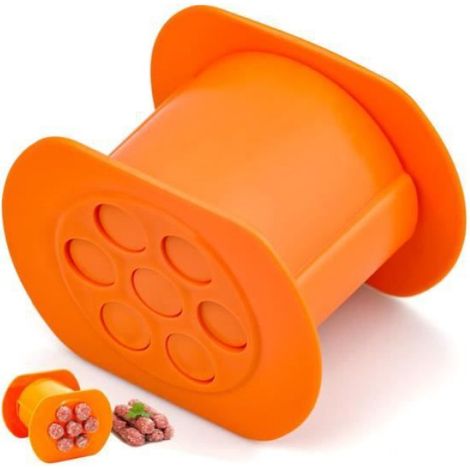 Moule Steak Haché Hot Dog Maker avec 7 Trous Presse Steak Haché pour Burgers, Croquettes, Churros, Pâtisseries (1/4)