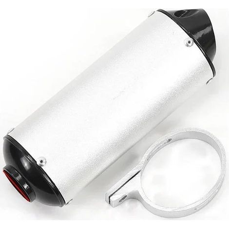 Pot D'échappement Univers pour Moto Tout-Terrain 125cc 140cc 150cc 160cc Tuyau d'échappement de Moto(Blanc 32mm) (1/4)