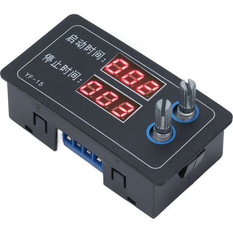 Module relais temporisé YF-15 avec écran LED, minuterie programmable pour contrôle moteur et groupe électrogène, coque ABS, DC 7-27V (1/5)