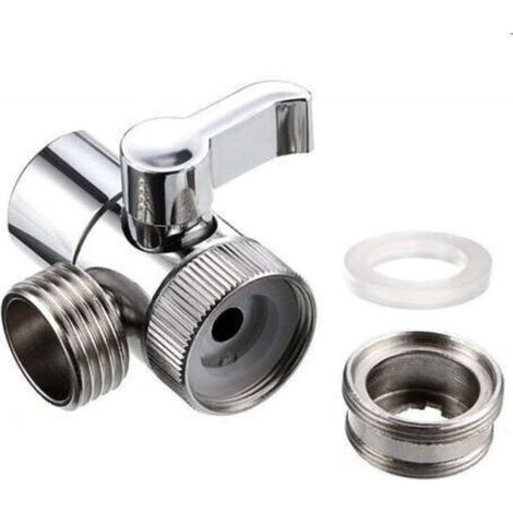 Valve Inverseur de Douche 3 Voies Robinet Inverseur Diverter Rechange Adaptateur De Douche Robinet Valve pour Cuisine ou Salle de Bain,G1/2