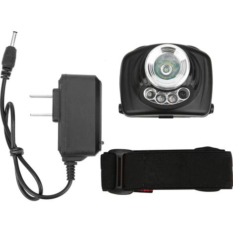 Lampe frontale LED étanche à induction pour pêche de nuit, éclairage extérieur, 100‑250V prise US (1/5)