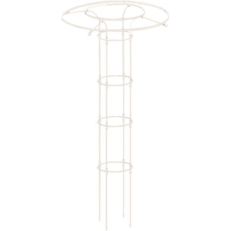 Enrejado [Marca] para plantas trepadoras y flores, plástico/acero – Blanco, 90/120/180/210 cm – Alto, diseño redondo – 1 unidad (1/5)