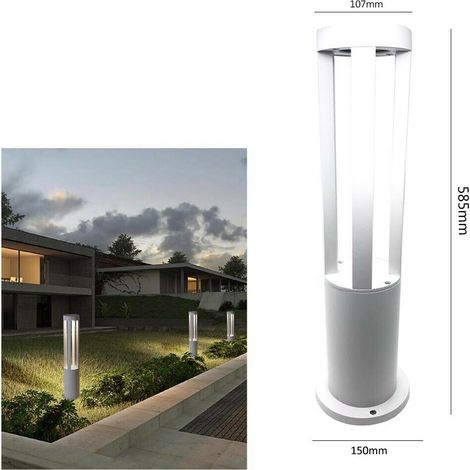 Lampione Led Luce Bianca Lampada 12 W . Lampioncino Da Terra Giardino Esterno Ip65 (1/3)