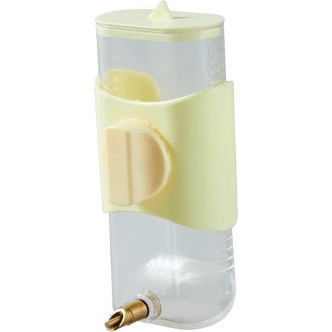 Haustier-Vogel-Wasserspender, automatischer Vogelkäfig-Wasserspender, 300 ml, Papageien-Wasserspender für Kanarienvögel, Finken, Turteltauben, Gelb