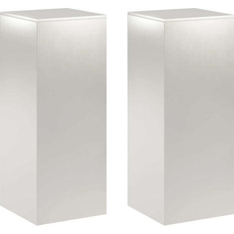 Support de Plante 2 pièces Argenté 40 × 40 × 100 cm Acier