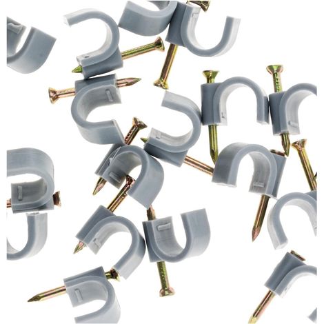 20 sujetadores plásticos ø 10 gris