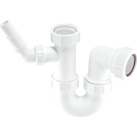 McAlpine WM14 75mm Water Seal Tubular Swivel 'P' Trap with 1½" Multifit Outlet and 135° swivel inlet connection for the discharge from a domestic appliance (1/2)