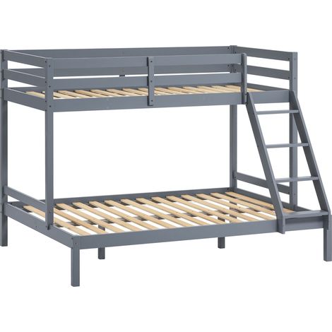 Sydney Triple Sleeper Bunk Bed, Single & Bunk Bed Foam Mattress, Double, Grey (1/4)