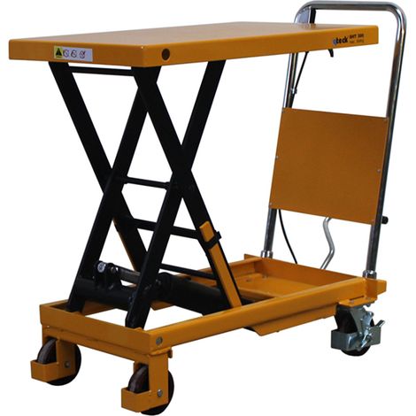 qteck Scherenhubtische SHT-Serie PU/Single mit Plattform 855x500mm und 300kg Hubkraft