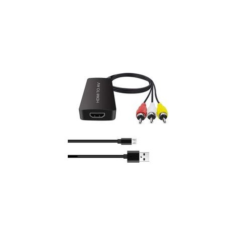 Convertisseur HDMI vers AV, adaptateur HDMI vers RCA, adaptateur HDMI pour téléviseurs anciens (1/5)