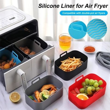 Accessorio in silicone per friggitrice ad aria - Resistente da -40°C a +230°C - 19,5x12,5x7 cm - 102 g