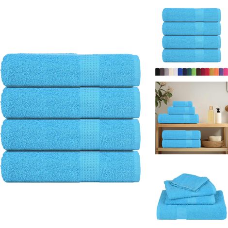 Badetücher 4 Stk. Türkis 100x150 cm 360 g/m² 100% Baumwolle - Badetuch - Badetücher - Duschtuch - Handtuch (1/5)