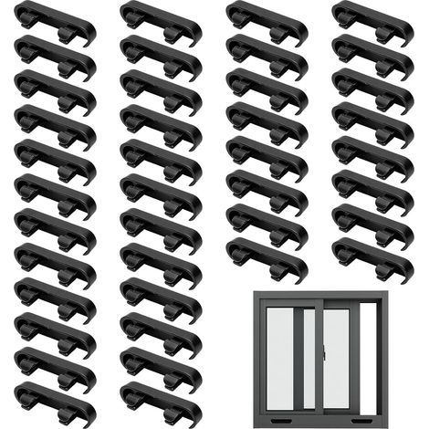 Cache Aeration Fenetre PVC, 40 Pièces Cache Tempete Fenetre, Busette de Drainage, Cache Aeration Fenetre, Bouchons pour Fente D'eau de Fenêtre,Bouche Aeration Fenetre,Protège Drains pour Fenêtres-Noir (1/5)