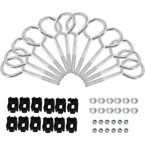 Steel screw kit for trampoline - Replacement screws for trampoline - Stability tool with round nuts (1/5)