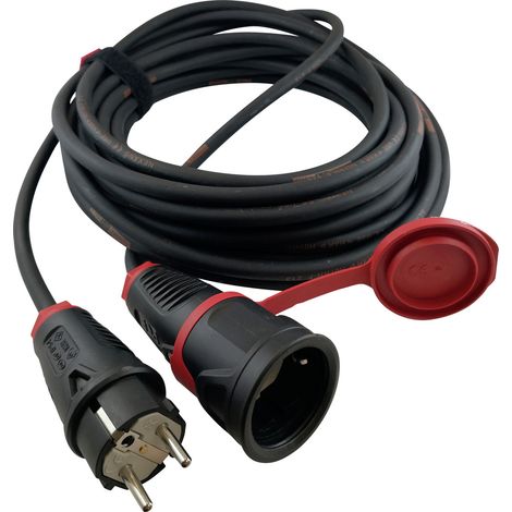 HAWA R7030 Strom Verlängerungskabel 16 A Schwarz 10.00 m H07RN-F 3G 1,5 mm²