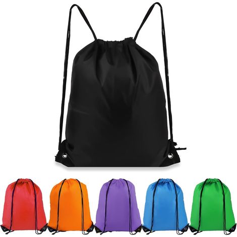 Sac À Cordon - 6 Pièces - Polyester Imperméable - Grande Capacité - Sport Et Plage - 41,6x34,3cm (1/5)