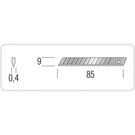 Rechange 10 lames cutter 9mm METRICA - 49016