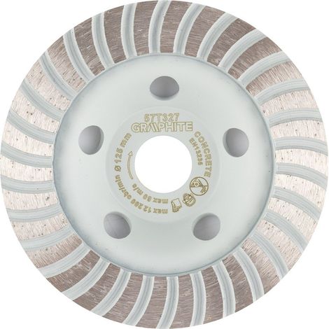 Schleifscheibe graphite 57t327 Turbo Diamant 125 mm 22,2 mm