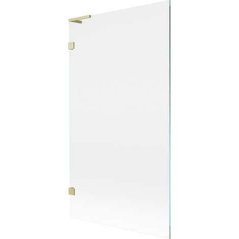 Mexen Lunar L paratia da vasca 1 anta 100 x 150 cm, trasparente, oro spazzolato - 897L-100-000-55-00 (1/5)