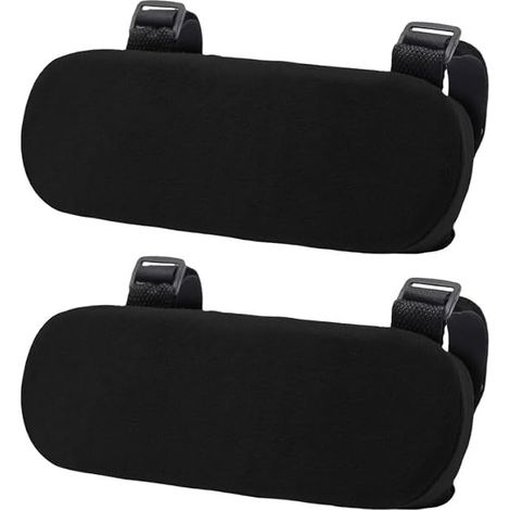 2 Pack Thick Office Chair Arm Pads Office Chair Arm Covers Armrest Pillow Elbow Support Rest Cushion for Wheelchair Computer (Black) (1/5)