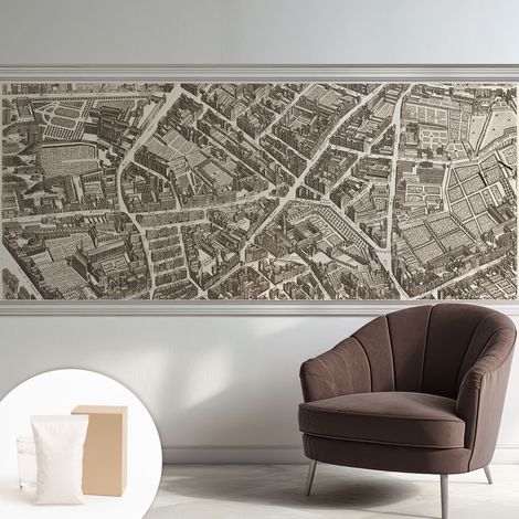 Fototapete Tapete Vliestapete mit Kleber - Wandtattoo - leicht anzubringen - Wandverkleidung Städtisches Labyrinth 250x104 cm (1/5)