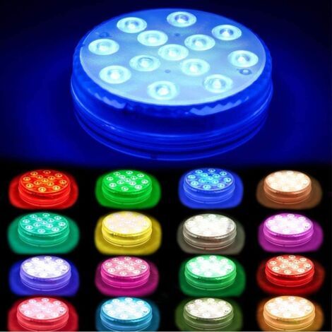 Lampade Subacquee LED Multicolore con Telecomando, IP68 per Piscina, Vasca da Bagno, Acquario, Giardino, Decorazione (2 Pezzi) - AUTRES (1/4)