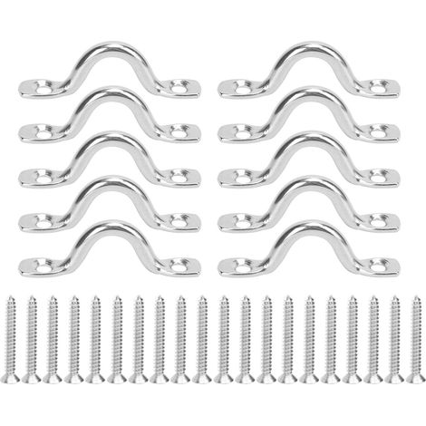 10 pièces poignées de traction en acier inoxydable pour kayak canoë bateau, accessoires de gréement 5mm (1/5)