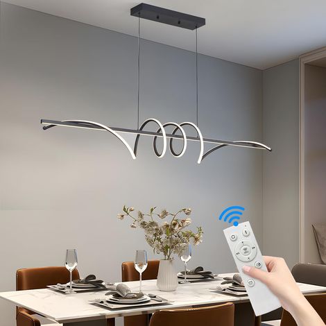 1 Luminaire Suspendu,Spirale,LED Dimmable,Cordon Réglable,Kitchen Island
