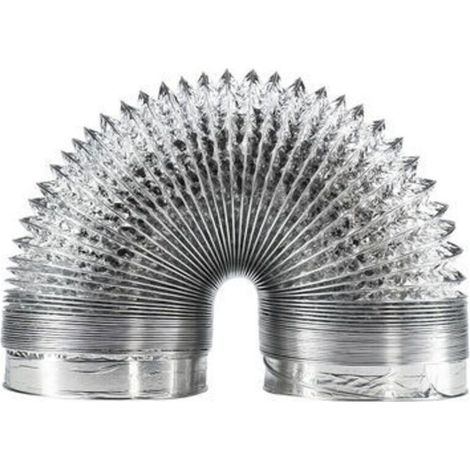 Tuyau de ventilation en aluminium de 150 mm pour hotte aspirante et ventilateur tubulaire (5 mètres de long) (1/5)
