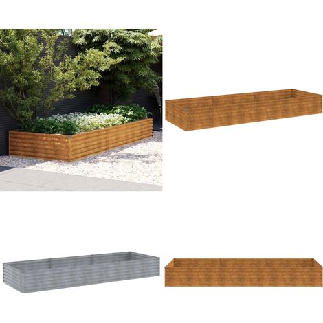 Lit surélevé de jardin 291x100x36 cm acier corten - Jardiniere - Lit Surélevé - Acier Corten - Plante - Fleur - Home & Living (1/5)