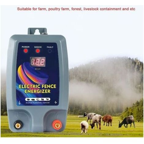 Kit de clôture électrique, Clôture électrique pour bétail, animaux, électrificateur de clôture, haute puissance, 3 modes d'alimentation pour élevage de volailles-
