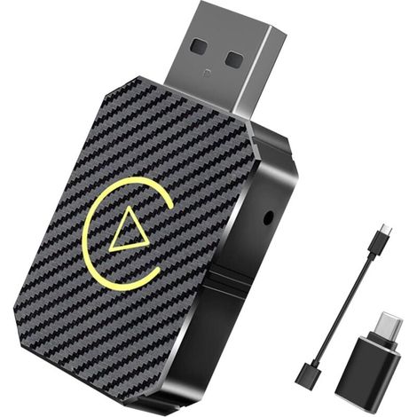 Vtizikl Adaptateur CarPlay sans Fil, 2025 Wireless CarPlay pour Voiture avec USB A-C et Câble d'extension Type-C, Dongle Convertir Le Filaire en sans Fil pour Les Voitures de 2016 et Ultérieures et iO (1/4)
