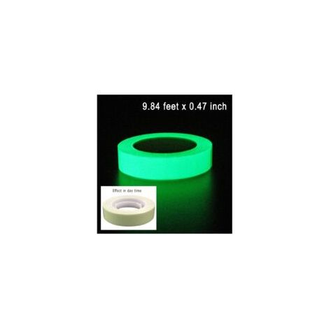 Fluorescente de ruban Adhésif,1cm3m Phosphore bande de marquage Brillant de la Bande, Nachtleuchtend ruban Adhésif Étanche Lumineux Tape Warnband Bühnenbedarf (1/5)