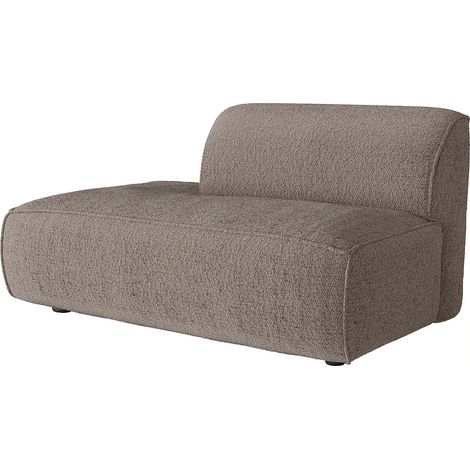 Méridienne gauche en tissu chenille taupe CAMILIO de Maison Céphy (1/4)
