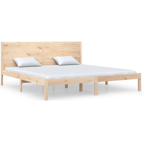 Maison Exclusive - Massivholzbett ohne Matratze 200x200 cm Kiefer