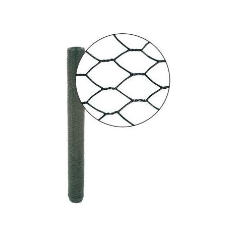 Cloture & Jardin – Grillage souple triple torsion vert 0,5m x 25m – Maille hexagonale 13 x 13mm – Acier galvanisé pour enclos animaux et plantations (1/4)