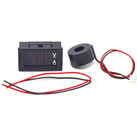 Digitales zweifarbiges blaues und rotes LED-Display Voltmeter Amperemeter Spannungs- und Stromanzeige mit Instrumenten