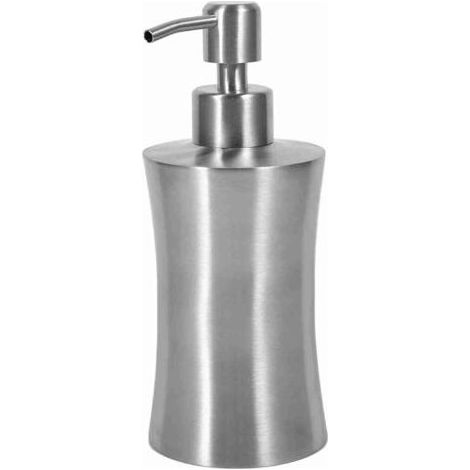 Distributeur de Savon et Lotion en Acier Inoxydable 304, antirouille, résistant à la Corrosion, et Robuste, Pompe à Savon, 400 ml, Silver (1/4)