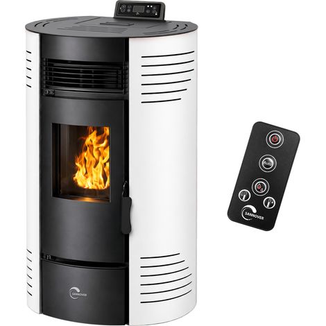 Poêle à granulés étanche Azora 15,1 kW Blanc Sannover (1/3)