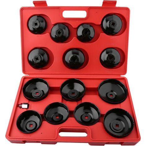 Chiavi Filtro Olio Auto Kit Chiave A Tazza 15 Pz Svita Tutti Modelli Universale