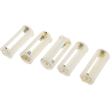 Boîte de rangement ronde blanche pour 5 piles AAA 3 x 1,5 V (1/5)
