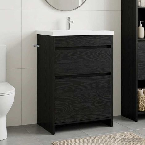 Gabinete de baño debajo del lavabo Roble Negro