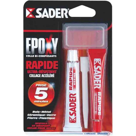 Colla epossidica rapida 2 tubi da 15 ml SADER