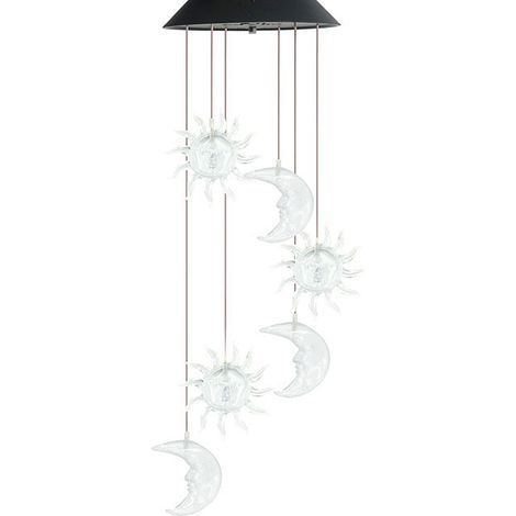 Carillon solaire, lampe suspendue LED solaire étanche à changement de couleur pour la décoration extérieure (1/5)