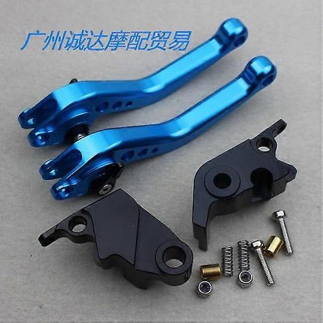 Levier de frein/cornerdon en alliage d'aluminium modifié pour motos Kawasaki ZX10R, ZX10RR et ZX10KPT (poignée courte bleue) (1/5)
