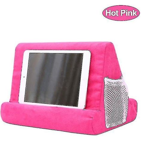 Weiches Tablet-Kissen, verstellbarer Ständer für iPad und Handy – Rosa