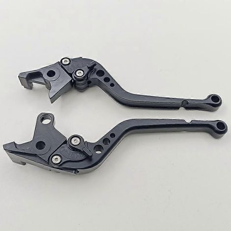 Convient aux anciennes motos Kawasaki ZX7R modifiées, klaxon de frein, poignée d'embrayage, levier de frein, accessoires de poignée de frein (la longue poignée est entièrement noire) (1/4)
