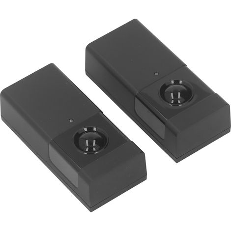 Türöffner-Infrarotsensor (940 nm, 30 m Reichweite), Einzelstrahl-Fotozelle, 12–24 V, für mehr Sicherheit im Haus, schwarz (1/5)